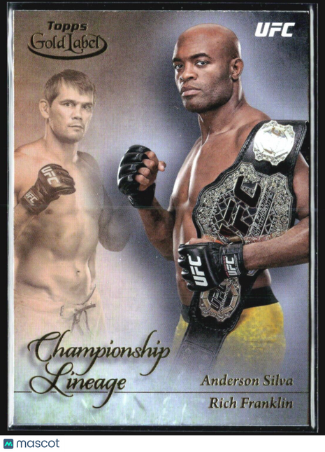 2024 Topps UFC Gold Label Championship Lineage Anderson Silva Rich Franklin