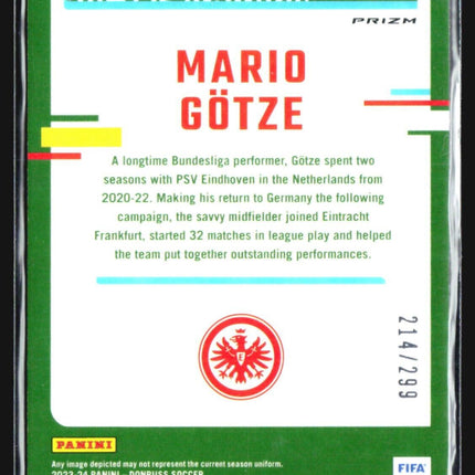 2023-24 Panini Optic Mario Gotze FIFA Red prizm /299 #145