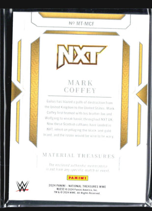 2024 Panini National Treasures WWE Mark Coffey  Relic /99
