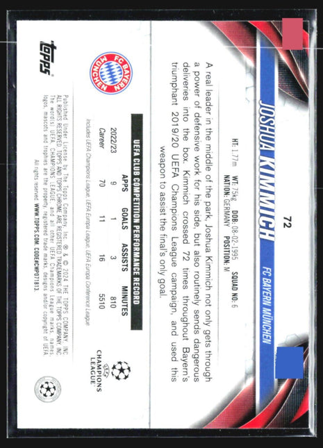 2023-24 Topps Chrome Joshua Kimmich Blue /150 #72