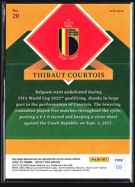 2022-23 Panini Select Stars Thibaut Courtois #20