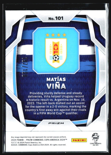 2024 Panini Prizm Matias Vina Red /199 #101