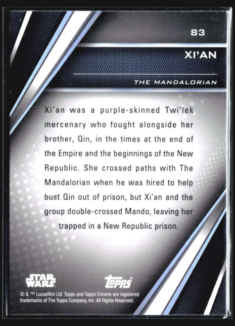 2023 Topps Chrome Black Star Wars Xi'an #83