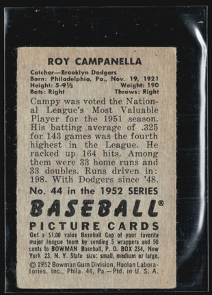 1952 Bowman - #44 Roy Campanella