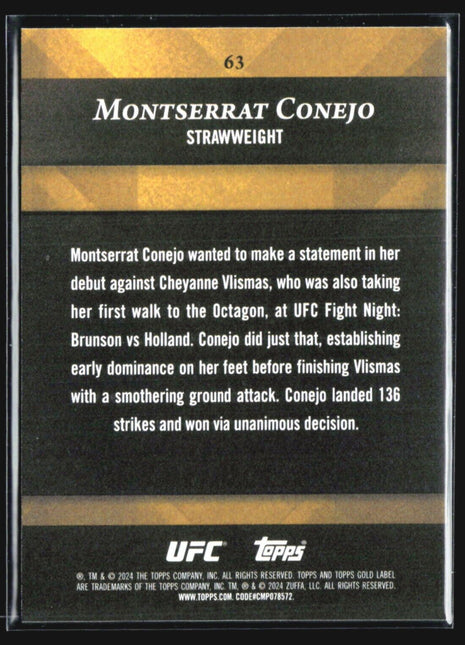 2024 Topps UFC Gold Label Motserrat Conejo Class 2 Rc #63