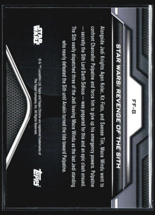 2023 Topps Chrome Black Star Wars Fantastic Fights Windu Palpatine #ff-8