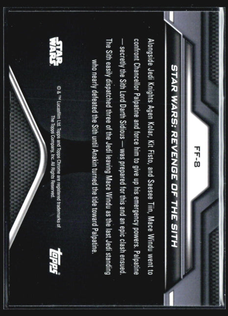 2023 Topps Chrome Black Star Wars Fantastic Fights Windu Palpatine #ff-8