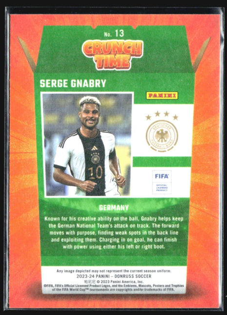 2023-24 Panini Donruss FIFA - Crunch Time #13 Serge Gnabry