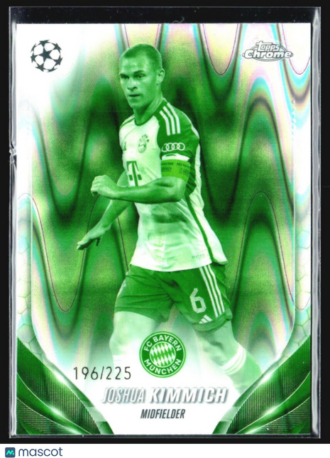 2023-24 Topps Chrome Joshua Kimmich Green Wave /225 #72