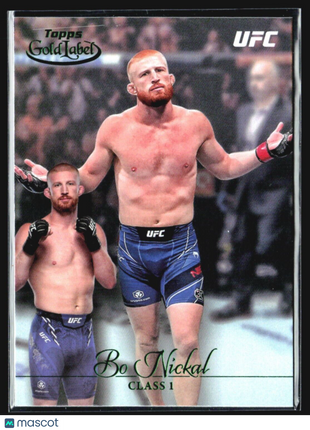 2024 Topps UFC Gold Label Class 3 Green Bo Nickal #37