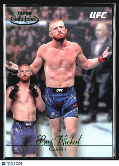 2024 Topps UFC Gold Label Class 3 Green Bo Nickal #37
