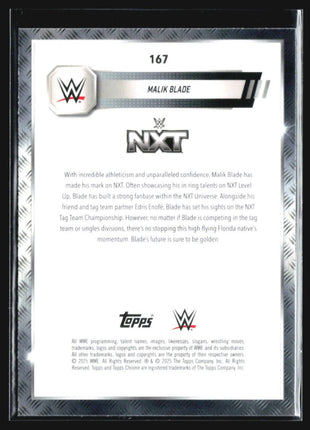 2025 Topps Chrome WWE Malik Blade Black & White Refractor #167