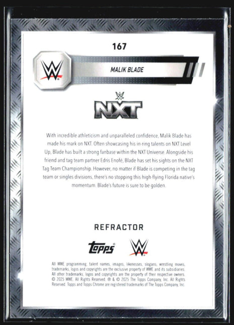 2025 Topps Chrome WWE Malik Blade Refractor #167