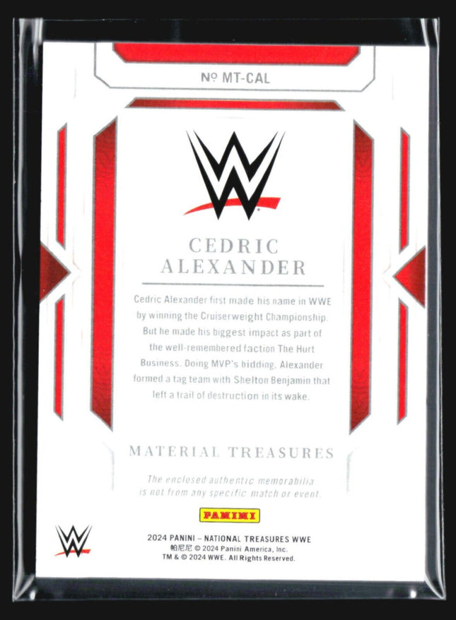 2024 WWE National Treasures Material TreasuresCedric Alexander #MT-CAL /25 (MEM)