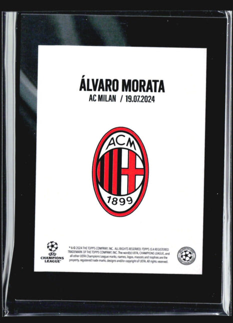 2024 Topps Here We Go First Shirt Relic Alvaro Morata /5 (MEM)