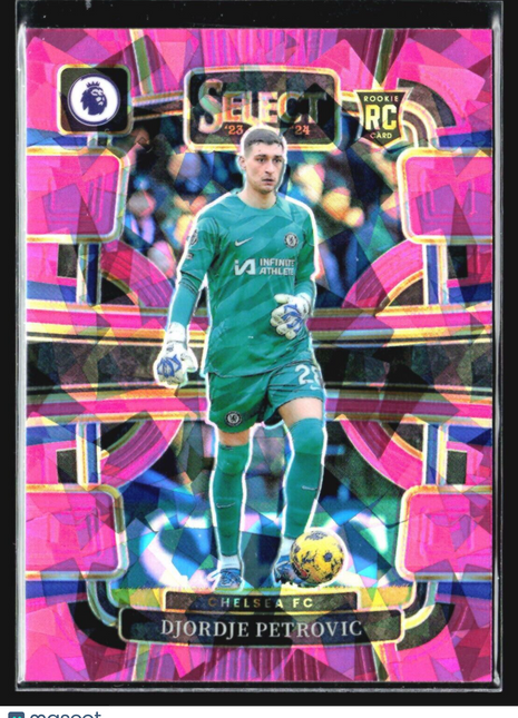 2023-24 Select Premier League Pink Cracked Ice Terrace Djordje Petrovic #34