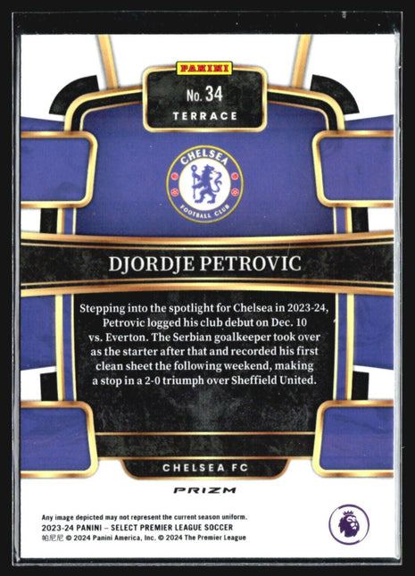2023-24 Select Premier League Pink Cracked Ice Terrace Djordje Petrovic #34