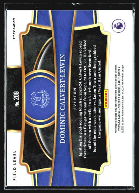2023-24 Select Premier League Field Level Purple Cracked Dominic Calvert-Lewin