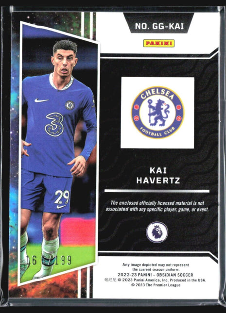 2022-23 Panini Obsidian - Galaxy Gear Relics #GG-KAI Kai Havertz /199 (MEM)