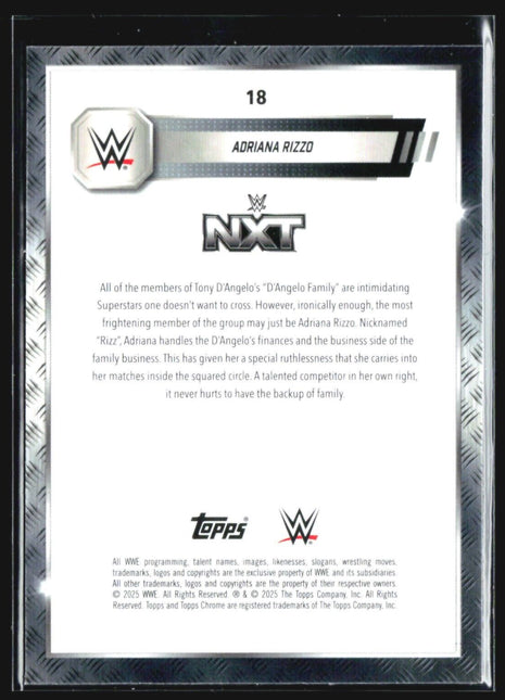 2025 Topps Chrome WWE Adriana Rizzo Prism Refractor #18