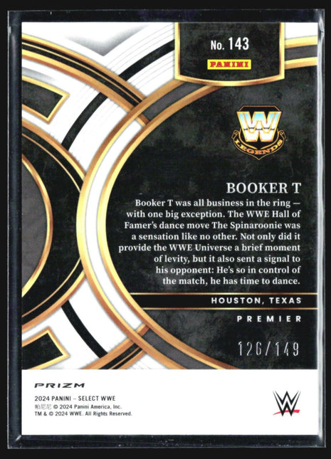 2024 Panini Select WWE Booker T Red Prizm /149 #143