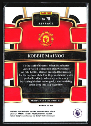2023-24 Select Premier League Soccer Terrace Prizm Kobbie Mainoo #70