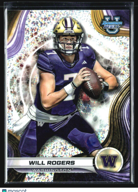 2024 Bowman University Best Will Rogers Speckle #87