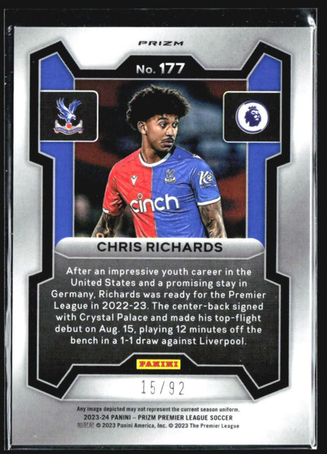 2023-24 Panini Prizm Premier League - #177 Chris Richards Purple White /92