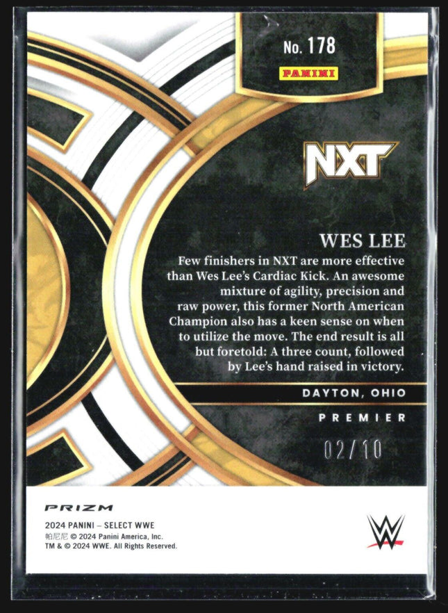 2024 Panini Select WWE Wes Lee Gold Prizm /10 #178