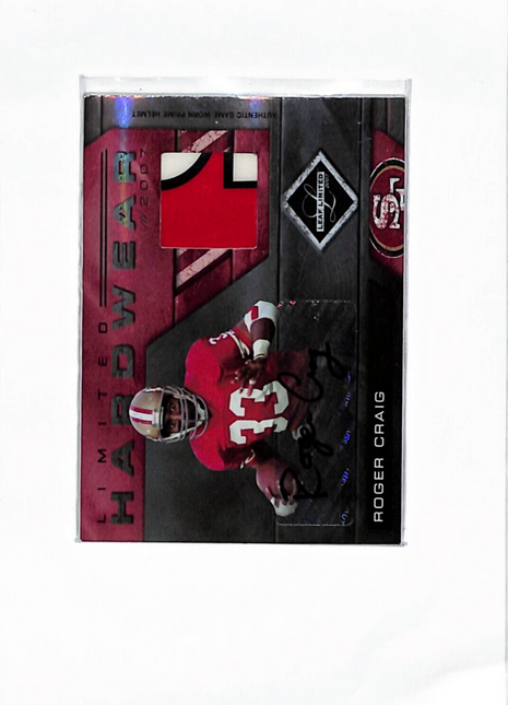 2007 Limited Hardwear Roger Craig Helmet Logo Auto /25 #H-2