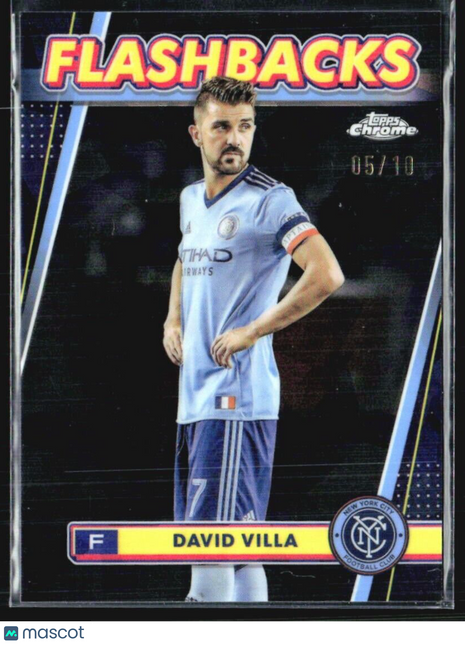 2024 Topps MLS Chrome Sapphire Black David Villa Flashbacks /10 #100
