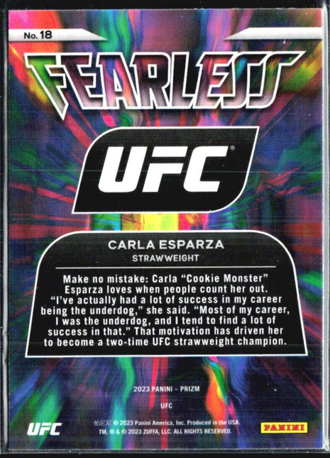 2023 Panini Prizm Fearless Carla Esparza #18