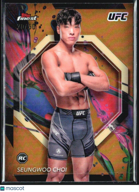 2024 Topps UFC Finest Seungwoo Choi Rc Gold Refractor Common /50 #55