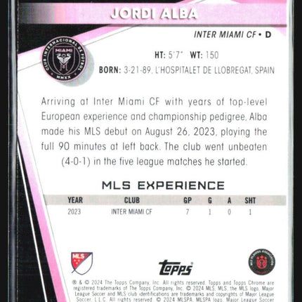 2024 Topps MLS Chrome Sapphire Jordi Alba #18