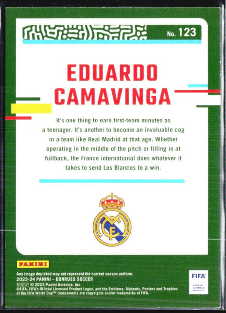 2023-24 Donruss Eduardo Camavinga Purple Speckle #123 /25