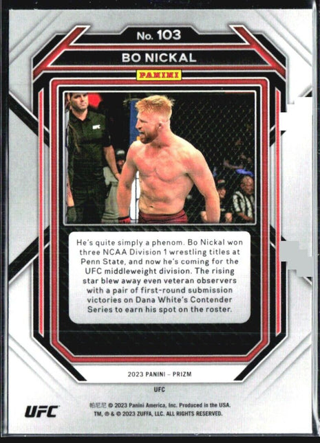 2023 Panini Prizm Bo Nickal Rc #103