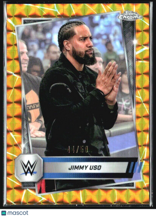 2025 Topps Chrome WWE Jimmy Uso Gold Refractor /50 #56