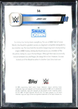 2025 Topps Chrome WWE Jimmy Uso Gold Refractor /50 #56