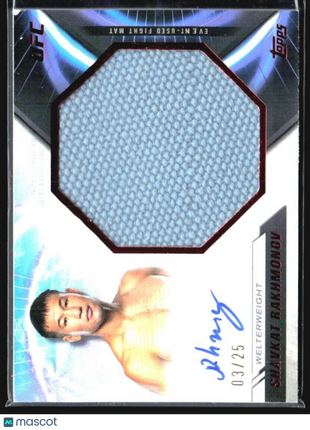 2024 Topps UFC Knockout Shavkat Rakhmonov Jumbo Fat Mat Relic Auto /25