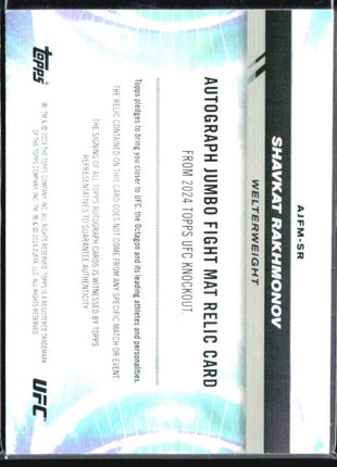 2024 Topps UFC Knockout Shavkat Rakhmonov Jumbo Fat Mat Relic Auto /25