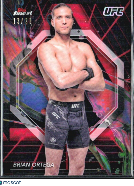 2024 Topps UFC Finest Brian Ortega Common Black Refractor /20 #44