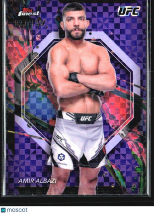 2024 Topps UFC Finest Amir Albazi Common Purple Xfractor /150 #84