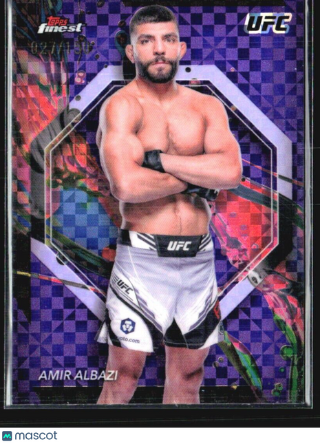 2024 Topps UFC Finest Amir Albazi Common Purple Xfractor /150 #84