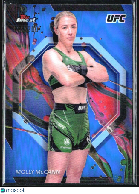 2024 Topps UFC Finest Molly McCann Blue Refractor Common #57 /200
