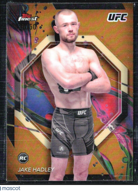 2024 Topps UFC Finest Jake Hadley Gold Refractor Common Rc /50 #91
