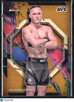2024 Topps UFC Finest Kai Kara France Common Gold Refractor /50 #50