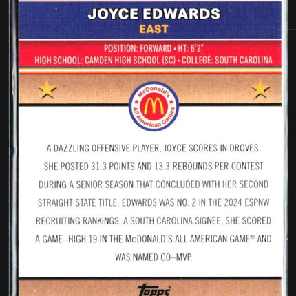 2024 Topps Chrome All American Joyce Edwards Purple Wave /99 #3