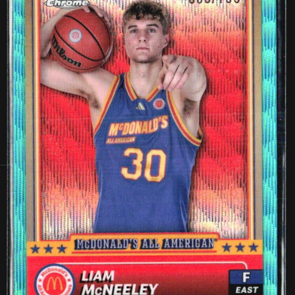 2024 Topps Chrome All American Liam McNeeley Teal pulsar /199 #80