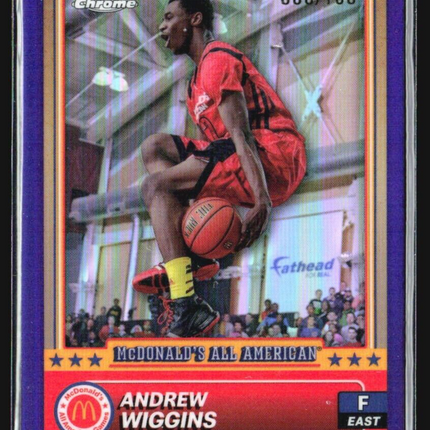 2024 Topps Chrome All American Andrew Wiggins Purple Refractor /150 #86