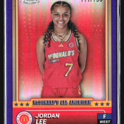 2024 Topps Chrome All American Jordan Lee Purple Refractor /150 #68